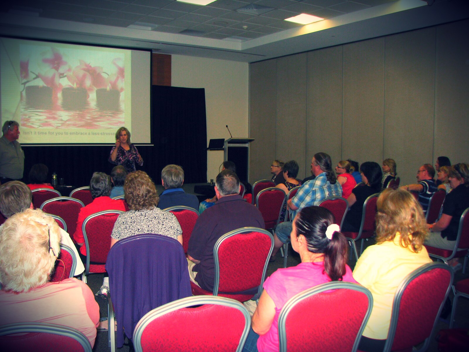 Shannon speaking in Australia