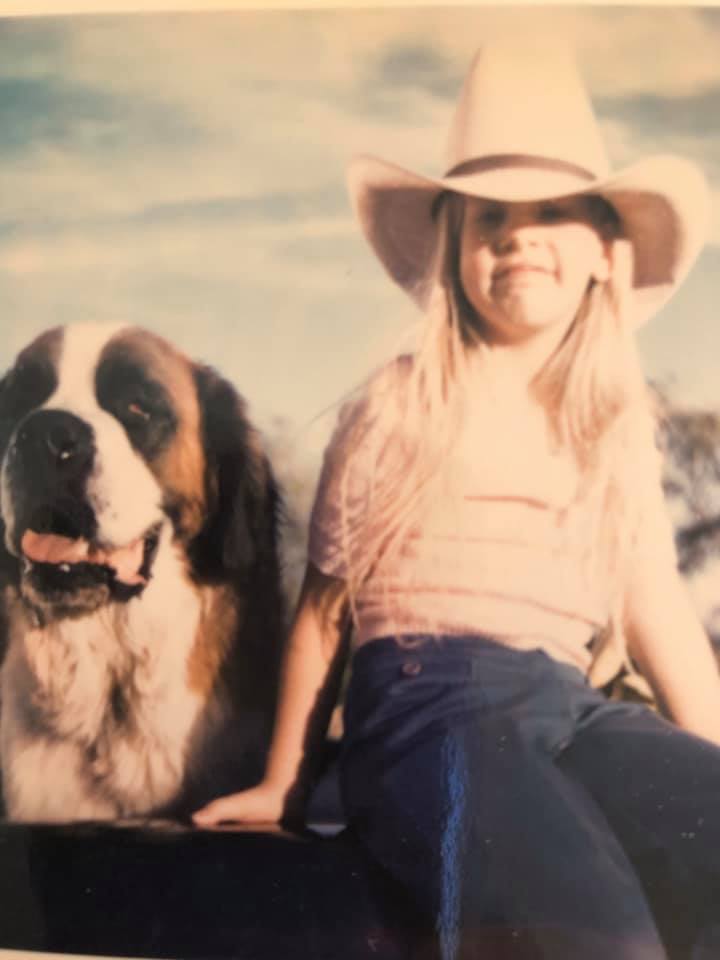 Shannon with St. Bernard